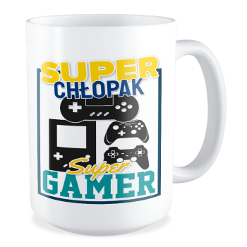 kubek SUPER CHŁOPAK - SUPER GAMER duży